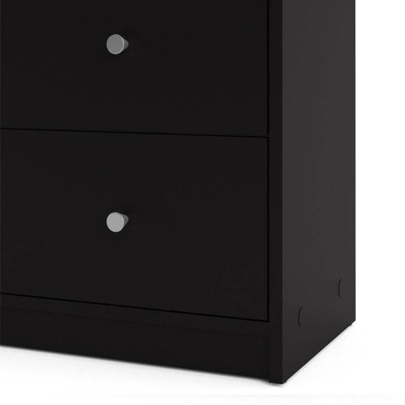 May Chest of 6 Drawers (3+3) in Black - Price Crash Furniture