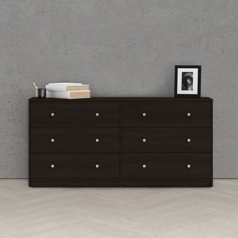 May Chest of 6 Drawers (3+3) in Coffee - Price Crash Furniture