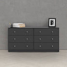 May Chest of 6 Drawers (3+3) in Grey - Price Crash Furniture