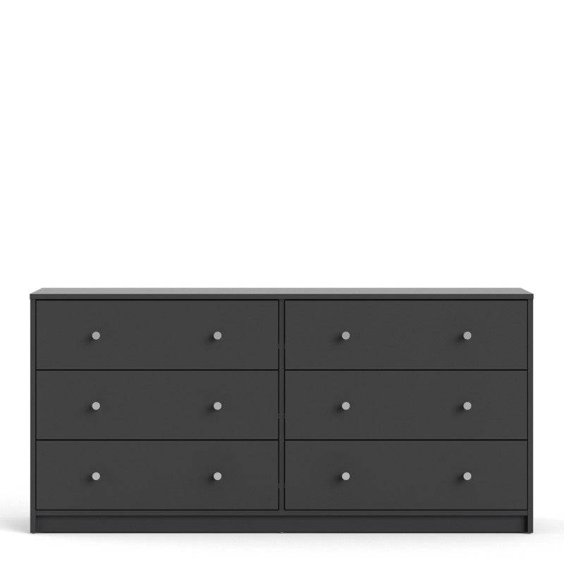 May Chest of 6 Drawers (3+3) in Grey - Price Crash Furniture