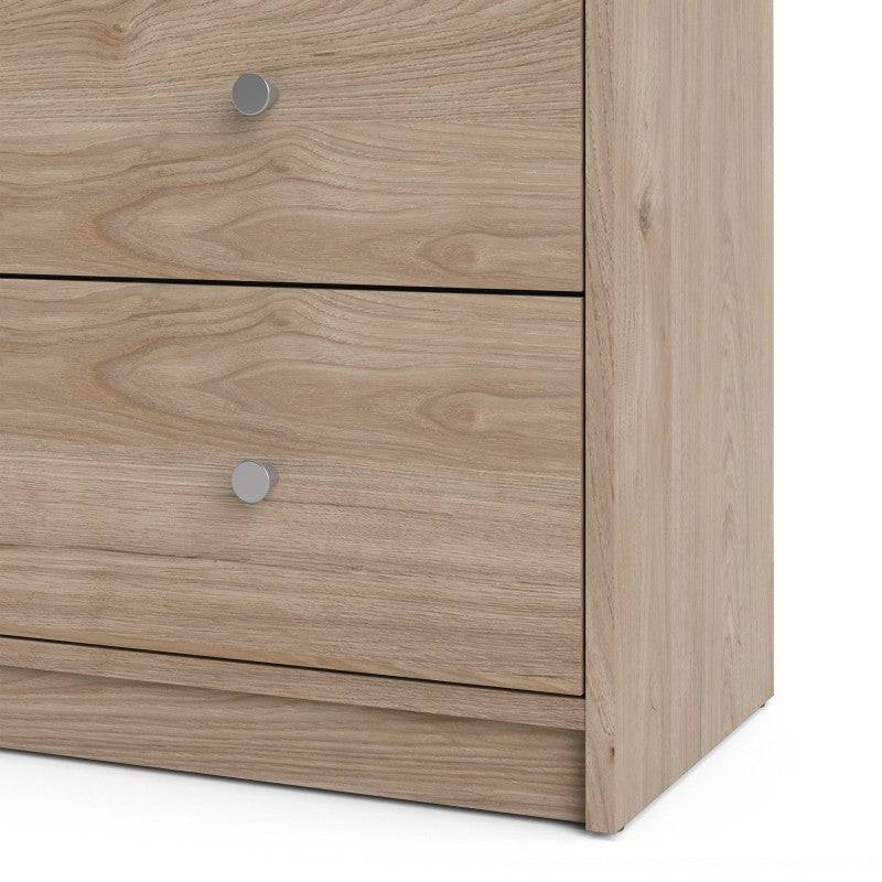 May Chest of 6 Drawers (3+3) in Jackson Hickory Oak - Price Crash Furniture