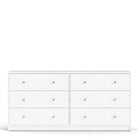 May Chest of 6 Drawers (3+3) in White - Price Crash Furniture