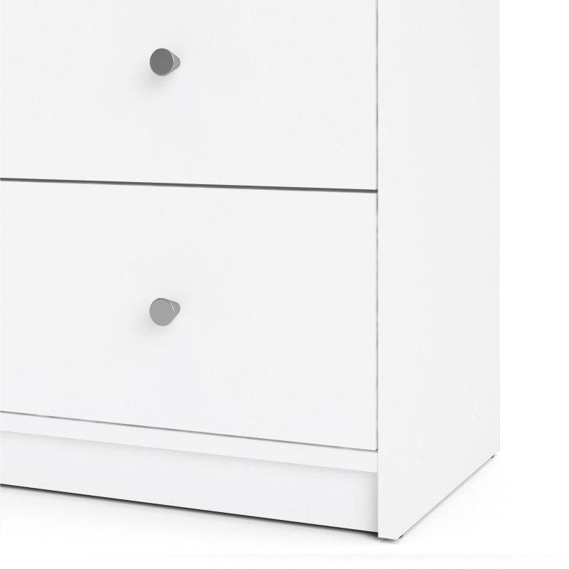 May Chest of 6 Drawers (3+3) in White - Price Crash Furniture