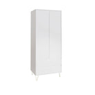 Monaco 2 Door 2 Drawer Wardrobe in White - Price Crash Furniture