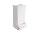 Monaco 2 Door 2 Drawer Wardrobe in White - Price Crash Furniture