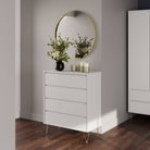 Monaco 4 Drawer Chest in White - Price Crash Furniture