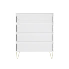 Monaco 4 Drawer Chest in White - Price Crash Furniture