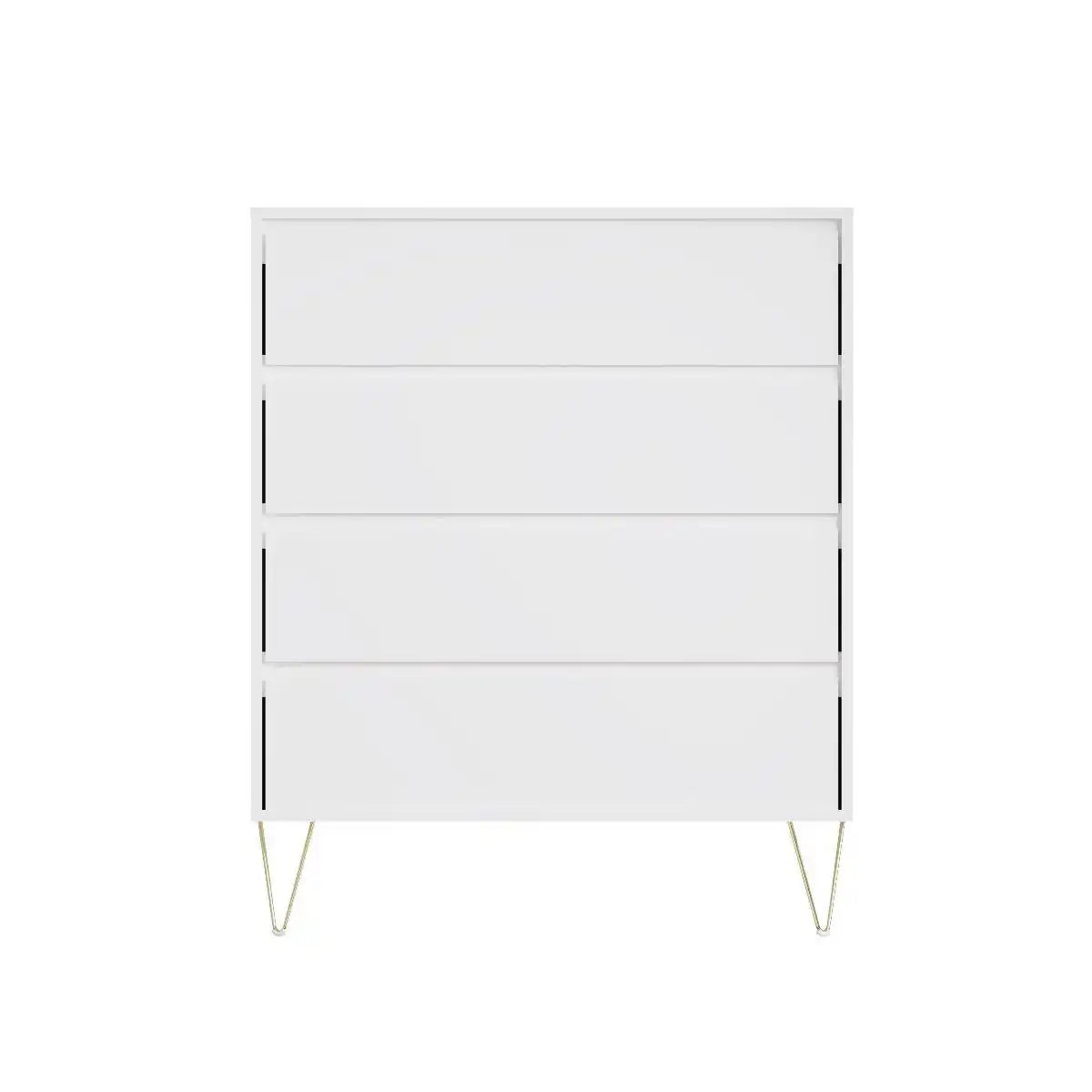 Monaco 4 Drawer Chest of Drawers in White - Price Crash Furniture