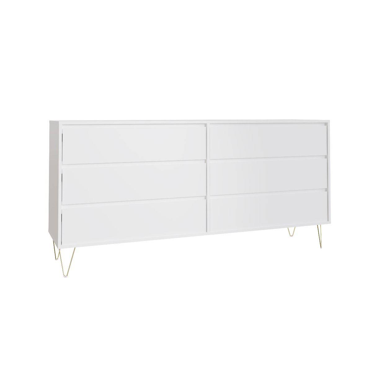 Monaco 6 Drawer Chest in White - Price Crash Furniture