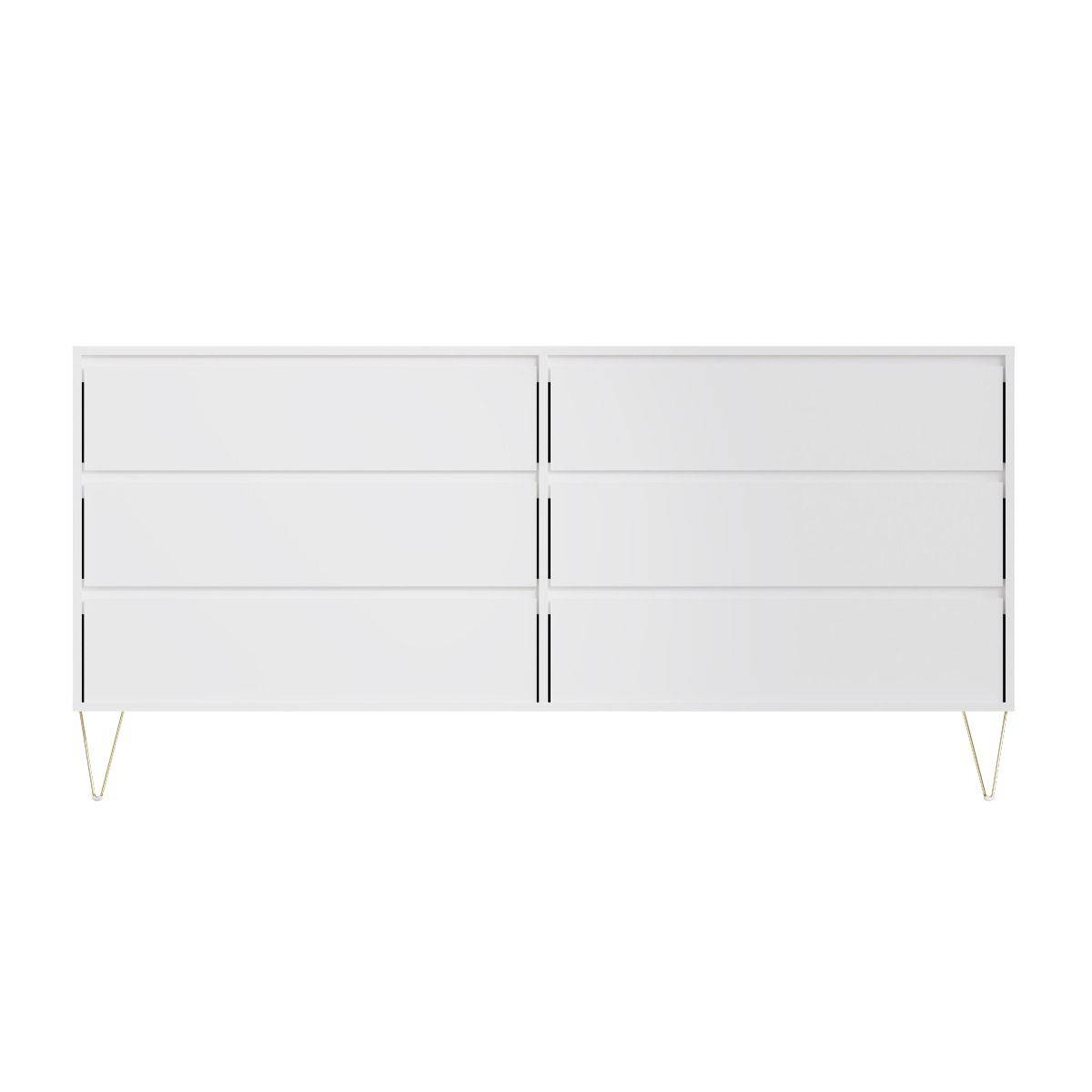 Monaco 6 Drawer Chest in White - Price Crash Furniture