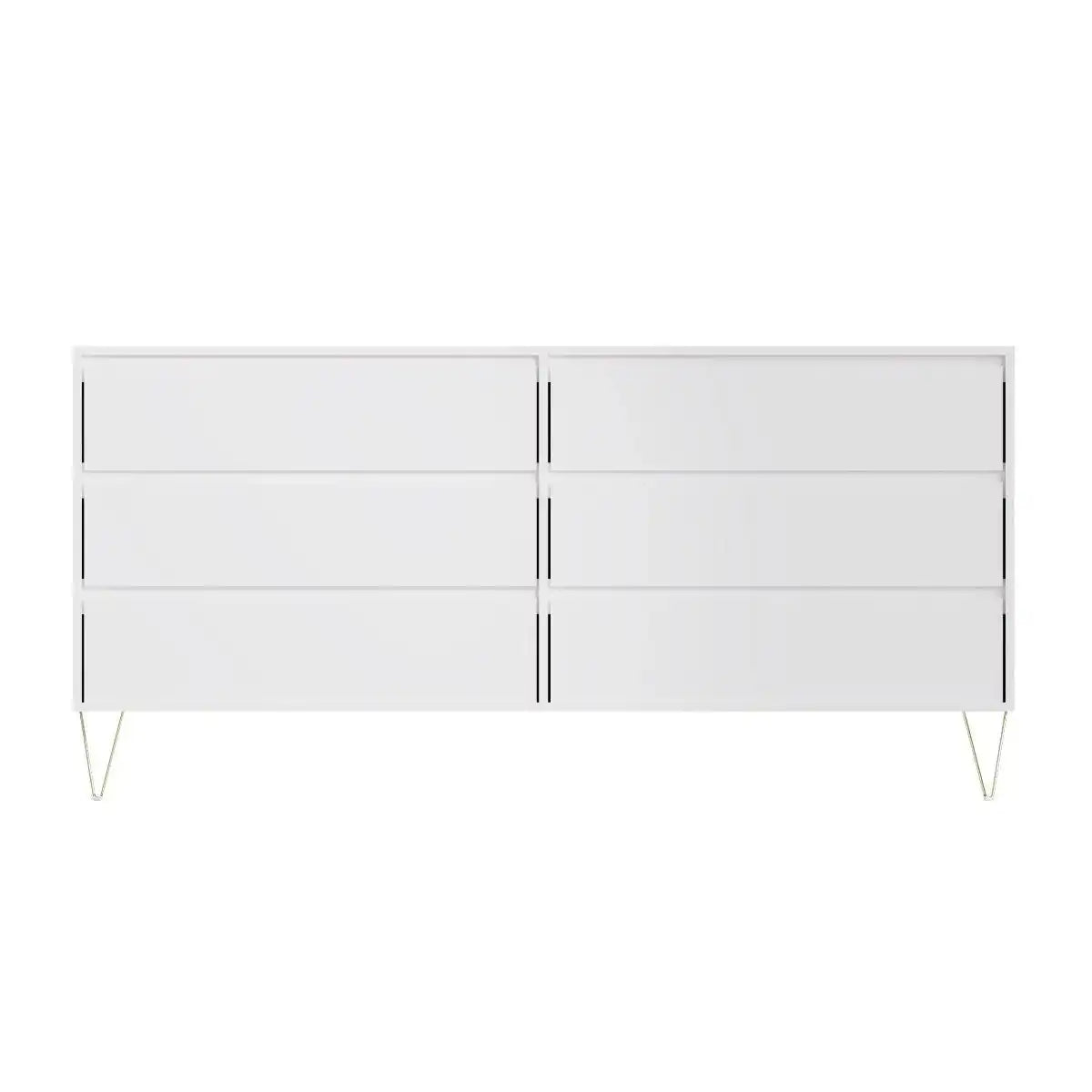 Monaco 6 Drawer Chest of Drawers in White - Price Crash Furniture