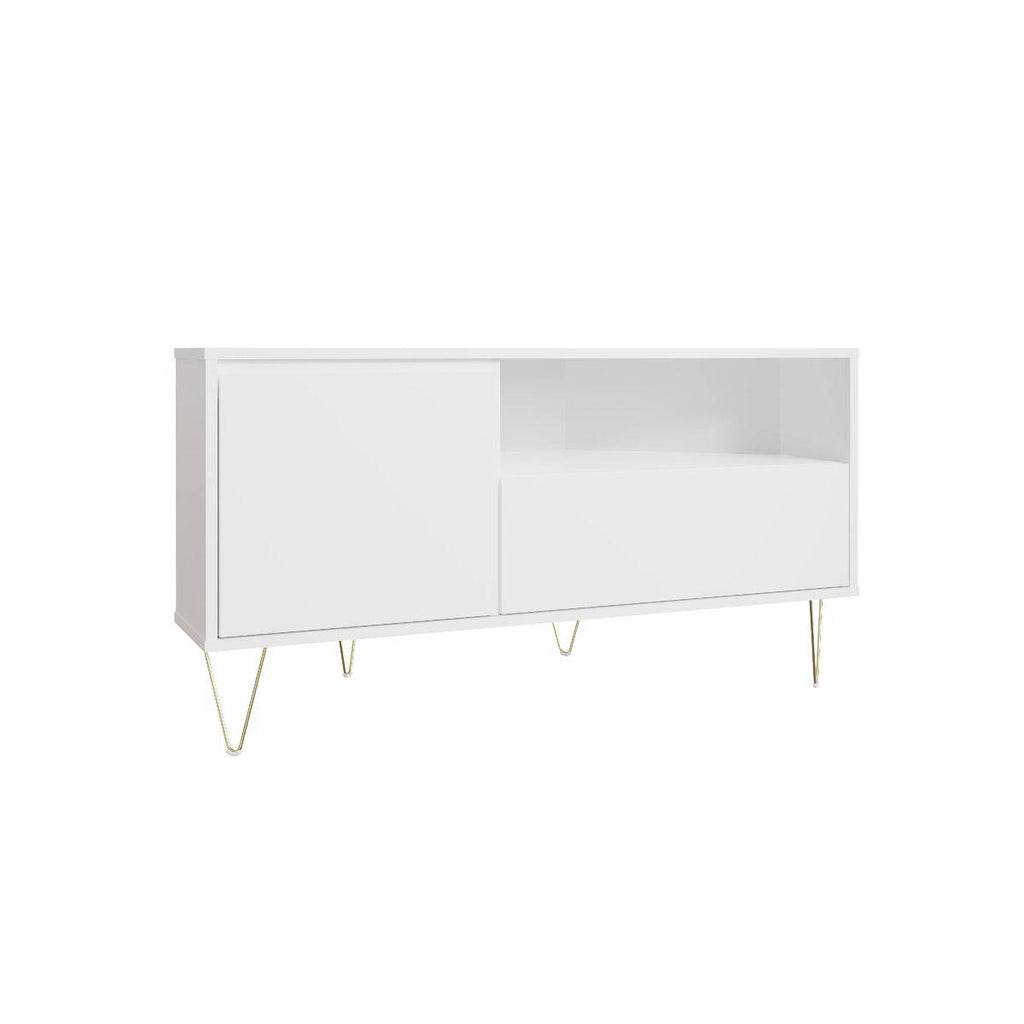 Monaco Corner TV Cabinet in White - Price Crash Furniture
