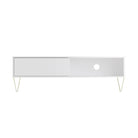 Monaco TV Stand with Sliding Door in White - Price Crash Furniture