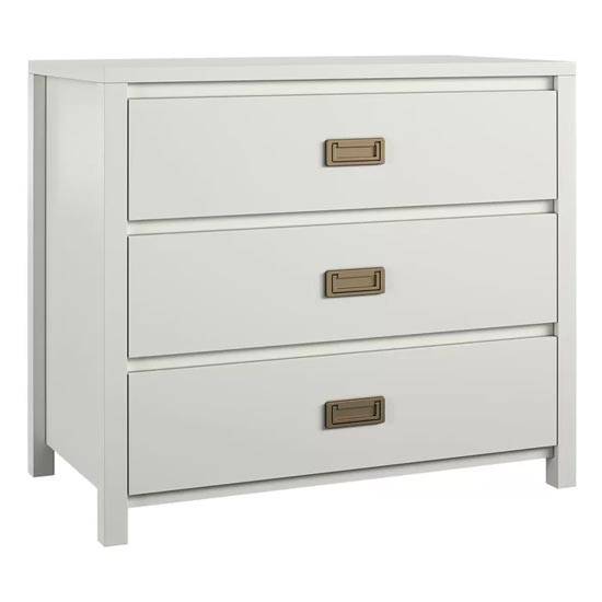 Monarch Hill Haven 3 Drawer Chest of Drawers In White by Dorel - Price Crash Furniture