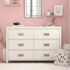 Monarch Hill Haven 6 Drawer Chest of Drawers in White by Dorel - Price Crash Furniture