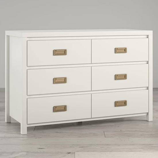 Monarch Hill Haven 6 Drawer Chest of Drawers in White by Dorel - Price Crash Furniture