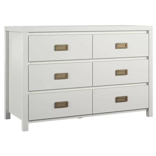 Monarch Hill Haven 6 Drawer Chest of Drawers in White by Dorel - Price Crash Furniture