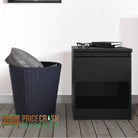 Naia Bedside Table 1 Drawer 1 Shelf in Black Matt - Price Crash Furniture