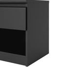 Naia Bedside Table 1 Drawer 1 Shelf in Black Matt - Price Crash Furniture