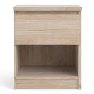 Naia Bedside Table 1 Drawer 1 Shelf in Jackson Hickory Oak - Price Crash Furniture