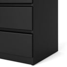 Naia Bedside Table 3 Drawers in Black Matt - Price Crash Furniture