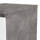 Naia Bedside Table 3 Drawers in Concrete Grey and White High Gloss - Price Crash Furniture