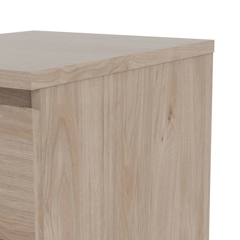 Naia Bedside Table Cabinet 3 Drawers in Jackson Hickory Oak - Price Crash Furniture