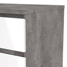 Naia Chest Of 5 Drawers in Concrete Grey and White High Gloss - Price Crash Furniture