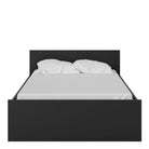 Naia Double Bed 4ft6in (140x190 cm) in Black Matt - Price Crash Furniture