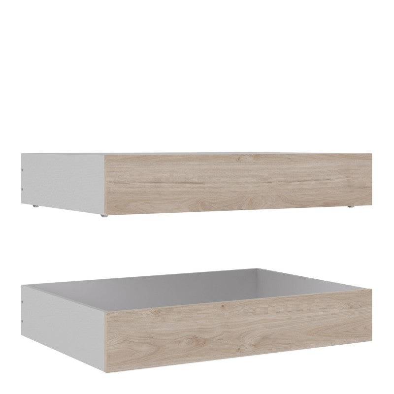 Naia Set Of 2 Underbed Drawers (Single or Double Bed) in Jackson Hickory Oak - Price Crash Furniture