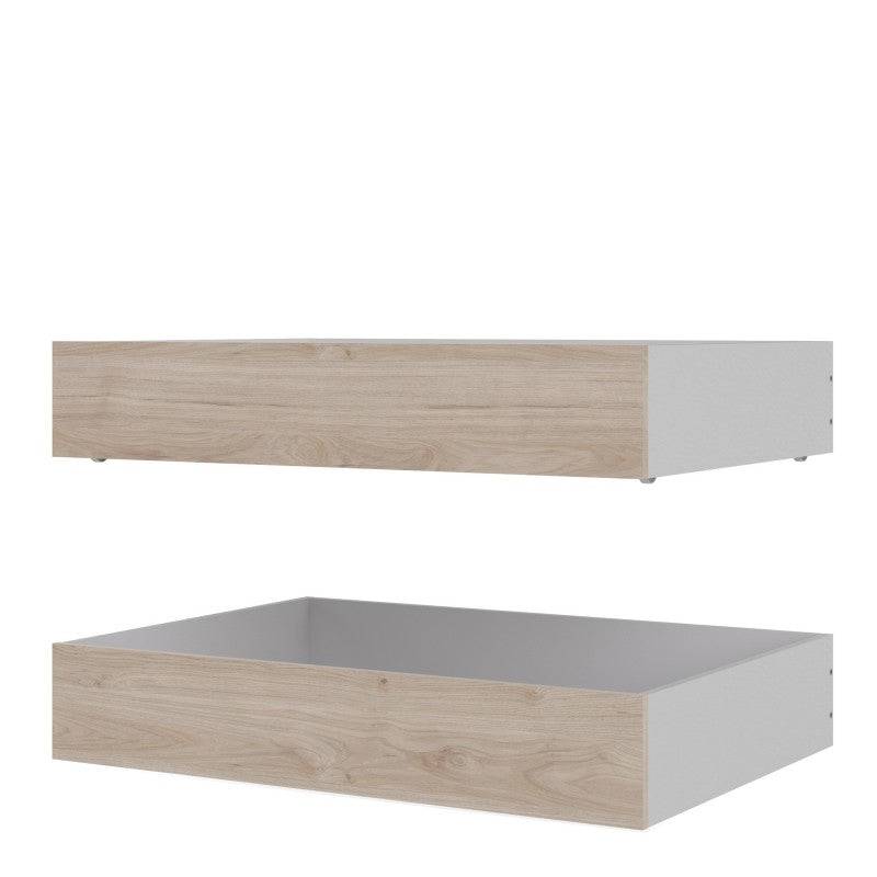 Naia Set Of 2 Underbed Drawers (Single or Double Bed) in Jackson Hickory Oak - Price Crash Furniture