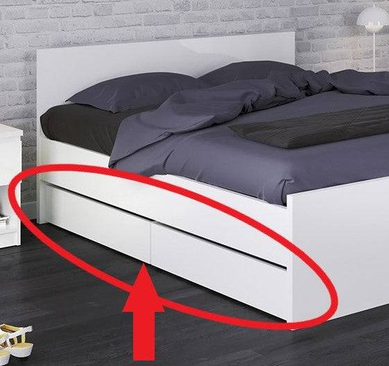 Naia Set Of 2 Underbed Drawers (Single Or Double Bed) In White Gloss - Price Crash Furniture