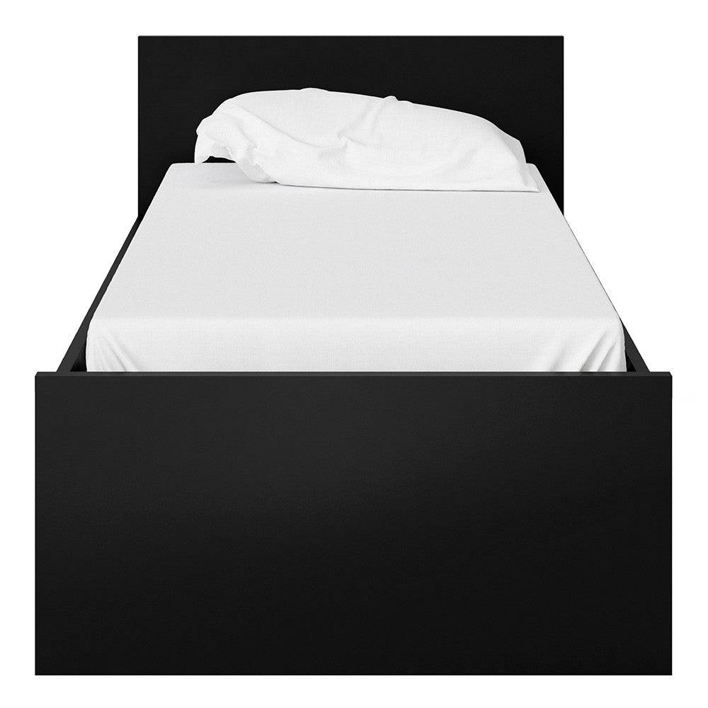 Naia Single Bed 3ft (90x190 cm) in Black Matt - Price Crash Furniture