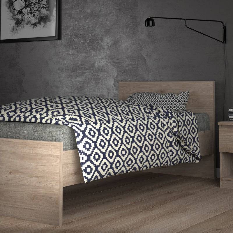 Naia Single Bed 3ft (90x190 cm) in Jackson Hickory Oak - Price Crash Furniture