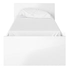 Naia Single Bed 3ft (90x190 cm) in White High Gloss - Price Crash Furniture