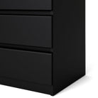 Naia Wide Chest Of 6 Drawers (3+3) in Black Matt - Price Crash Furniture