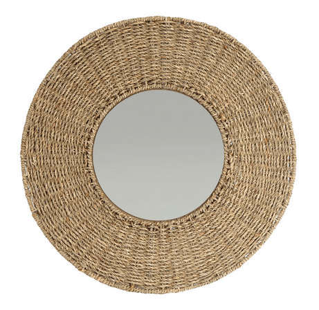 Natural Seagrass Mirror 50cm - Price Crash Furniture