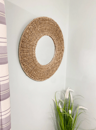 Natural Seagrass Mirror 50cm - Price Crash Furniture