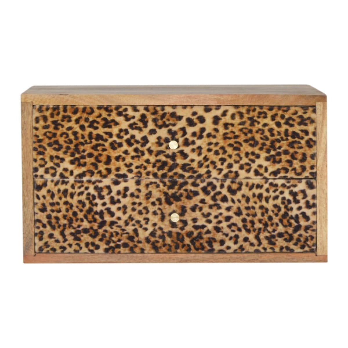 Wall Leopard Print Bedside - Price Crash Furniture