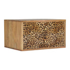 Wall Leopard Print Bedside - Price Crash Furniture