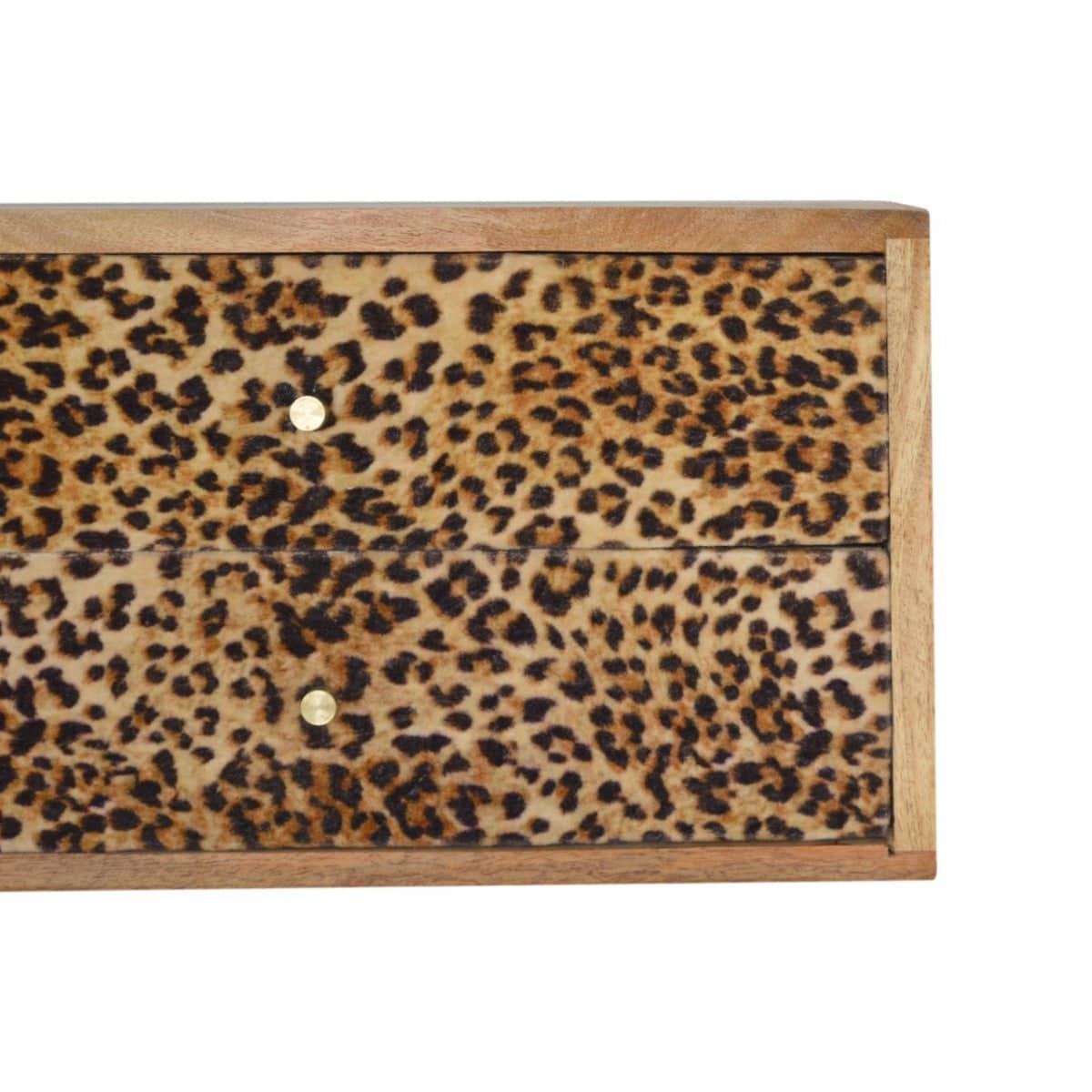 Wall Leopard Print Bedside - Price Crash Furniture