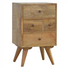 Nordic Designed 4 Drawer Petite Bedside - Price Crash Furniture