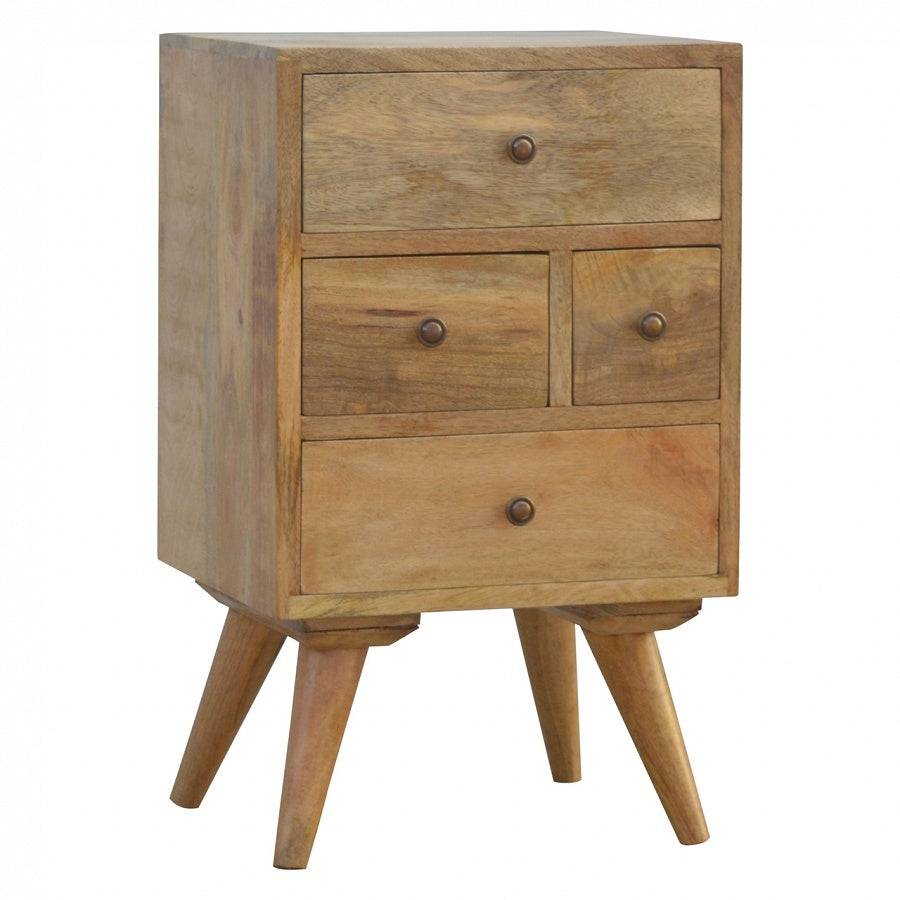 Nordic Designed 4 Drawer Petite Bedside - Price Crash Furniture