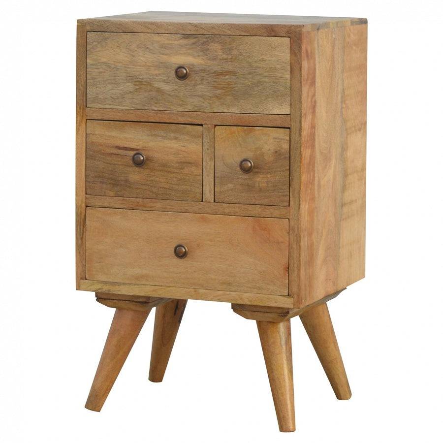 Nordic Designed 4 Drawer Petite Bedside - Price Crash Furniture