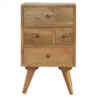 Nordic Designed 4 Drawer Petite Bedside - Price Crash Furniture