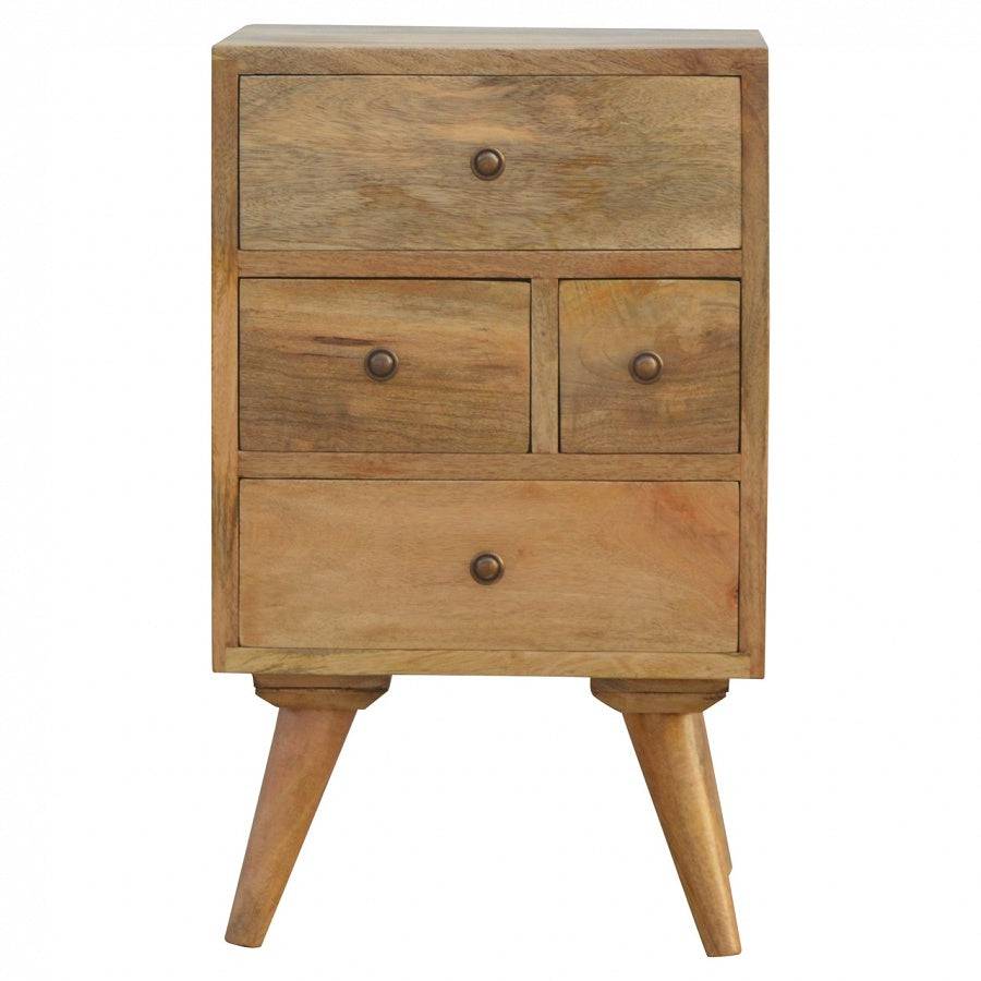 Nordic Designed 4 Drawer Petite Bedside - Price Crash Furniture