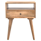 Nordic Designed Bedside With 1 Drawer & Open Slot - Price Crash Furniture