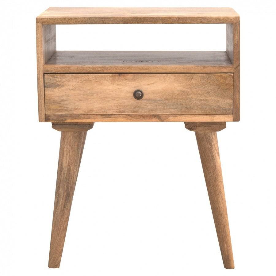 Nordic Designed Bedside With 1 Drawer & Open Slot - Price Crash Furniture