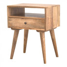 Nordic Designed Bedside With 1 Drawer & Open Slot - Price Crash Furniture