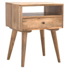 Nordic Designed Bedside With 1 Drawer & Open Slot - Price Crash Furniture